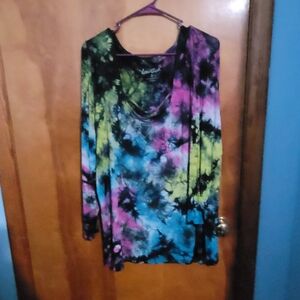 Lovesick Multicolor Tie-Dye Long Sleeve Top